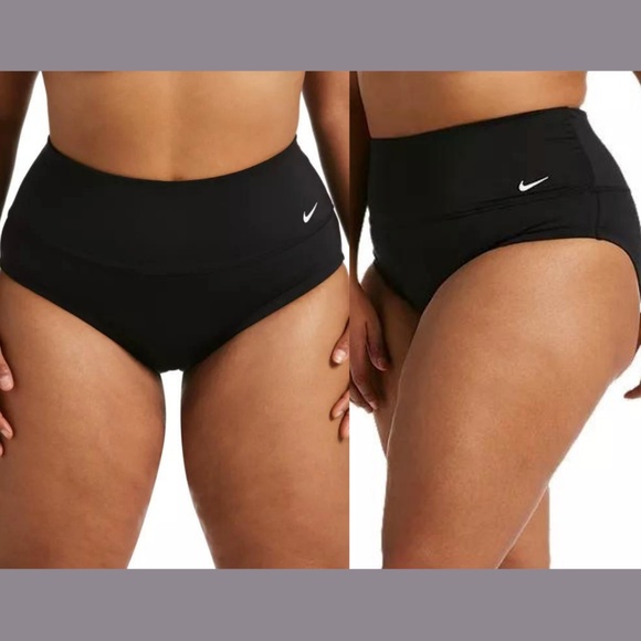 NEW Nike Essential High Waist Swim Bottoms in Black [PLUS SIZE‎ 3X ] - Picture 1 of 12